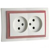 Миниатюра фото вставка 2-модульная mono electric larissa розовый 103-001200-153 | 220svet.ru
