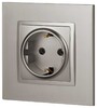 Миниатюра фото розетка эра elegance 14-2101-16 с заземлением 2p+e schuko 16а-250в титан б0065802 | 220svet.ru