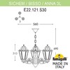 Миниатюра фото подвесной уличный светильник fumagalli sichem/anna 3l e22.120.s30.bye27 | 220svet.ru