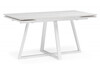 Миниатюра фото керамический стол раскладной 140(200)х80 woodville памелла мрамор белый 617086 | 220svet.ru