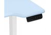 Миниатюра фото компьютерный стол регулируемый woodville маркос 120х75 голубой / белый 614595 | 220svet.ru