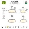 Миниатюра фото потолочная люстра-вентилятор mantra glass fan 9525 | 220svet.ru