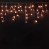 Миниатюра фото гирлянда бахрома на батарейках с таймером оранжево-розовая, 100 led, провод прозрачный силикон, ip65 ltc ecc100-10-hg | 220svet.ru