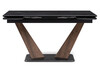 Миниатюра фото стол woodville кели черный мрамор -орех кантри - черный 532394 | 220svet.ru