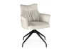 Миниатюра фото стул крутящийся на металлокаркасе woodville kaser 360 ivory / black 15842 | 220svet.ru