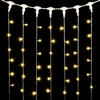 Миниатюра фото гирлянда занавес 1 x 6 м тепло-белый 220в, 600 led, провод прозрачный пвх, ip54 ltc pcl601-10-2ww | 220svet.ru