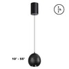 Миниатюра фото подвесной светодиодный светильник с механизмом регулировки высоты novotech sfero 359342 черный | 220svet.ru