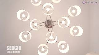 Миниатюра фото потолочная люстра crystal lux sergio pl6 gold | 220svet.ru